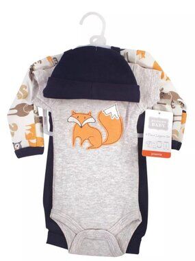 Preemie Baby Orange Fox 4 pc Outfit NWT